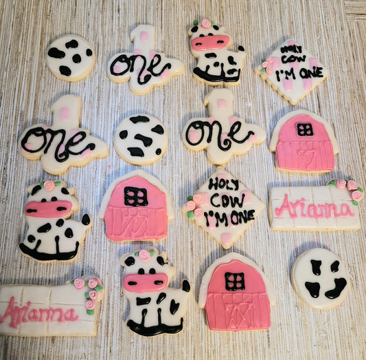 Cow Theme Cookies